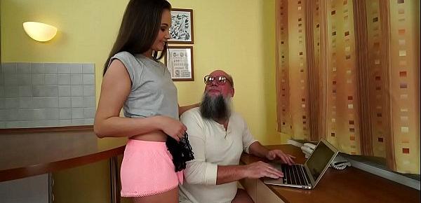  Nasty grandpa fucks Liza Shay